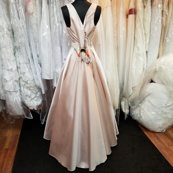 Light Mocha Shimmer Ballgown - Picture 5 of 7